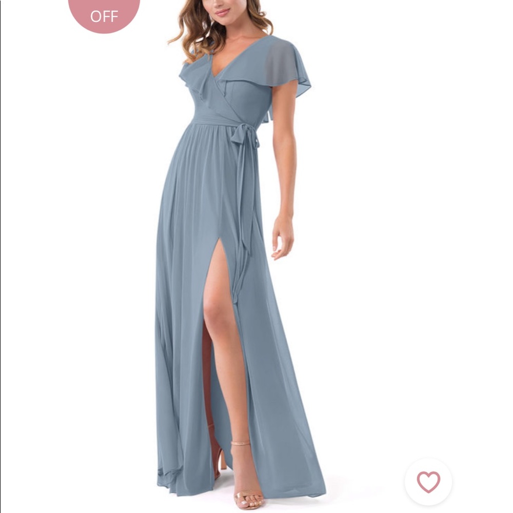 Azazie Dusty Blue Jael Dress size A10- BRAND NEW.